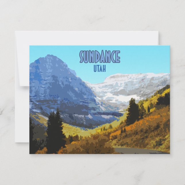 Sönance Utah Mountains Vintage Flat Card (Framsida)