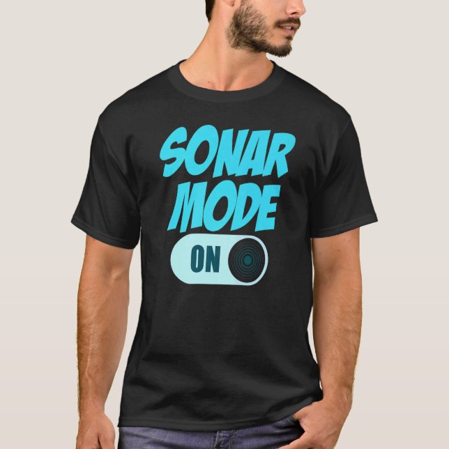 Sonar Mode på marinebiolog T Shirt (Framsida)