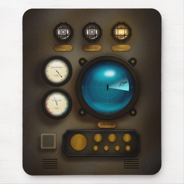 Sonar Steampunk, kontrollpanel för Frakt under vat Musmatta (Framsidan)