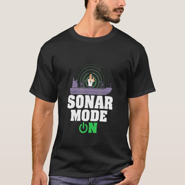 Sonarläge på marin biologi t shirt (Framsida)