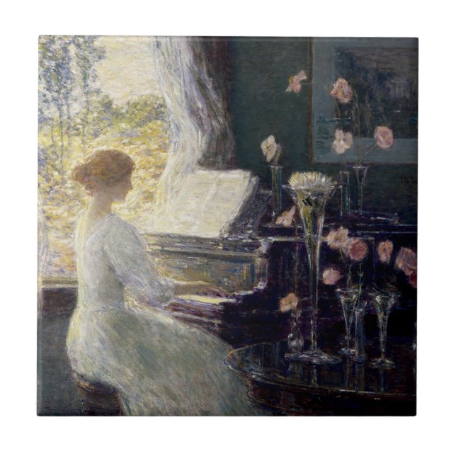 Sonata av Frederick Childe Hassam Kakelplatta (Framsidan)