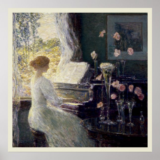 Sonata av Frederick Childe Hassam Poster (Framsidan)