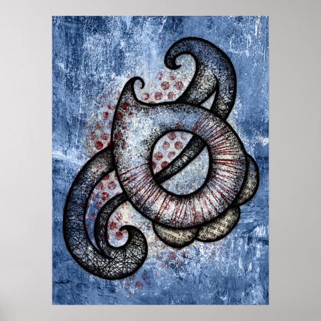 Sonata in Blue Poster Wall Art (Framsidan)