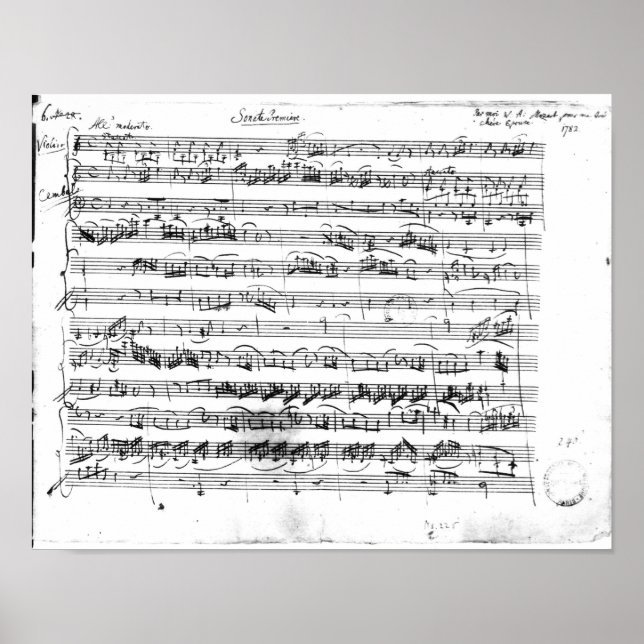 Sonate Premiere för violin och harpsichord Poster (Framsidan)