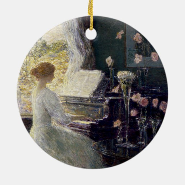 Sonaten av Frederick Childe Hassam Julgransprydnad Keramik (Baksidan)