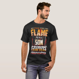 Sonbrandmanamerikanska flaggan t-shirt