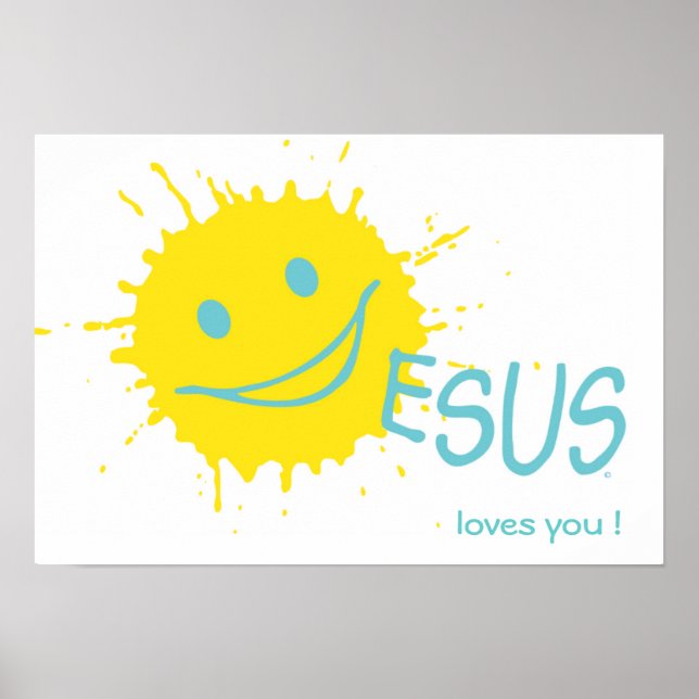 Sonburst Jesus kärlek du Poster (Framsidan)