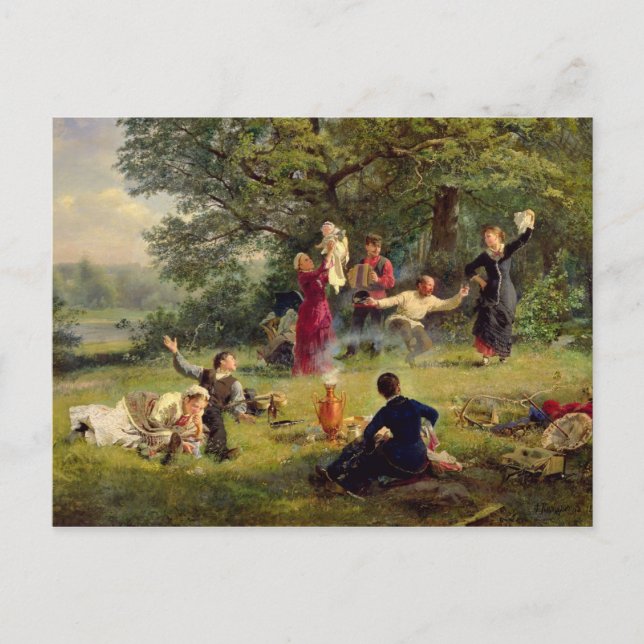 Söndag, 1884 vykort (Framsida)