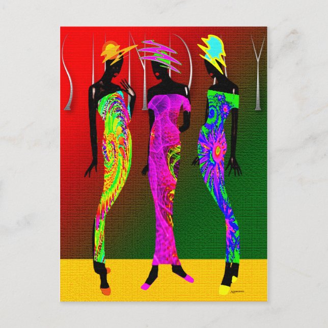 Söndag Afrocentric Church Vykort (Framsida)