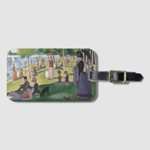 Söndag Aftermiddag Seurat Neo Impressionist Painti Bagagebricka