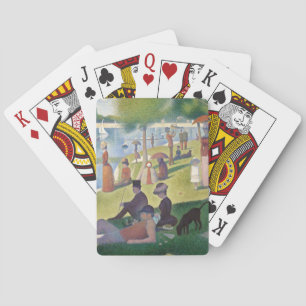 Söndag Aftermiddag Seurat Neo Impressionist Painti Casinokort