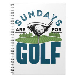 Söndag är för Golf Golfing Golfing Fläkt-entusiast Anteckningsbok
