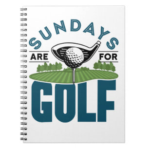 Söndag är för Golf Golfing Golfing Fläkt-entusiast Anteckningsbok