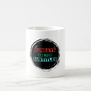 Söndag är för undertextning Kaffe Mugg