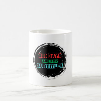Söndag är för undertextning Kaffe Mugg