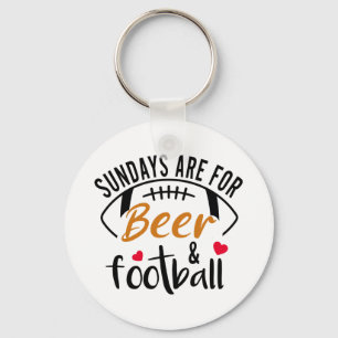 Söndag är till för Beer och FootballKeychain Nyckelring