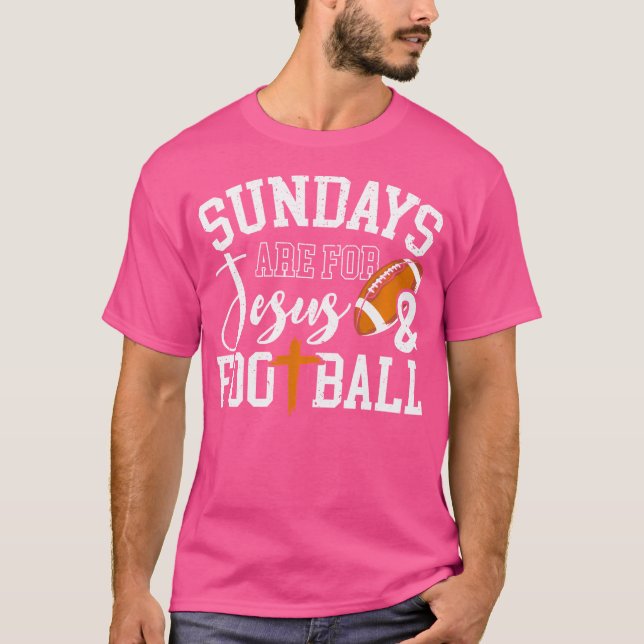 Söndag är till för Jesus och fotboll T Shirt (Framsida)