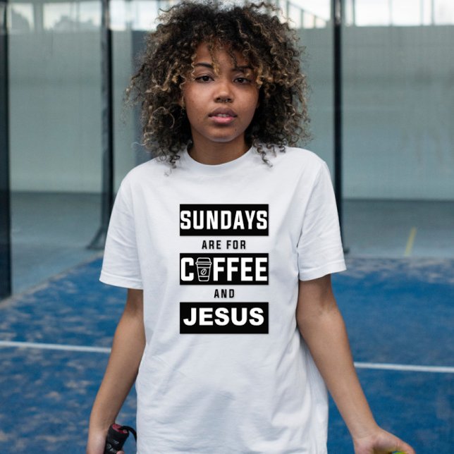 Söndag är till kaffe och Jesus T Shirt (Skapare uppladdad)