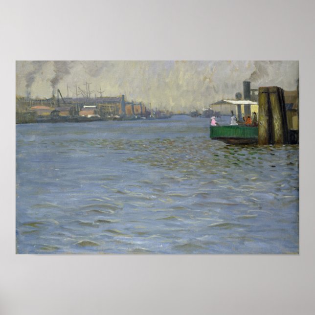 Söndag Atmosphere på Elbe Poster (Framsidan)