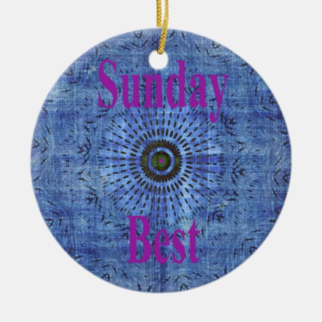 Söndag Best Julgransprydnad Keramik (Framsidan)