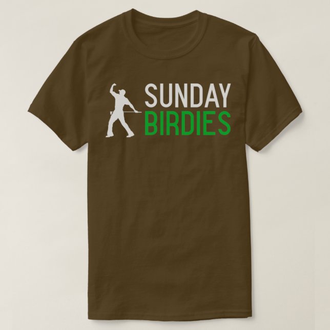 Söndag Birdies Golf Design T Shirt (Design framsida)