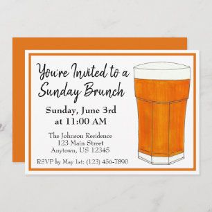 Söndag Breakfast Brunch EGT Orange Juice Inbjudningar