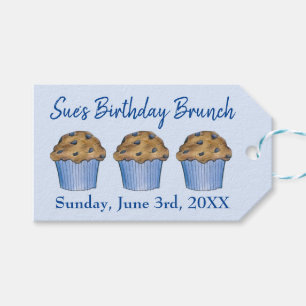 Söndag Breakfast Brunch Party Blueberry Muffin Presentetikett