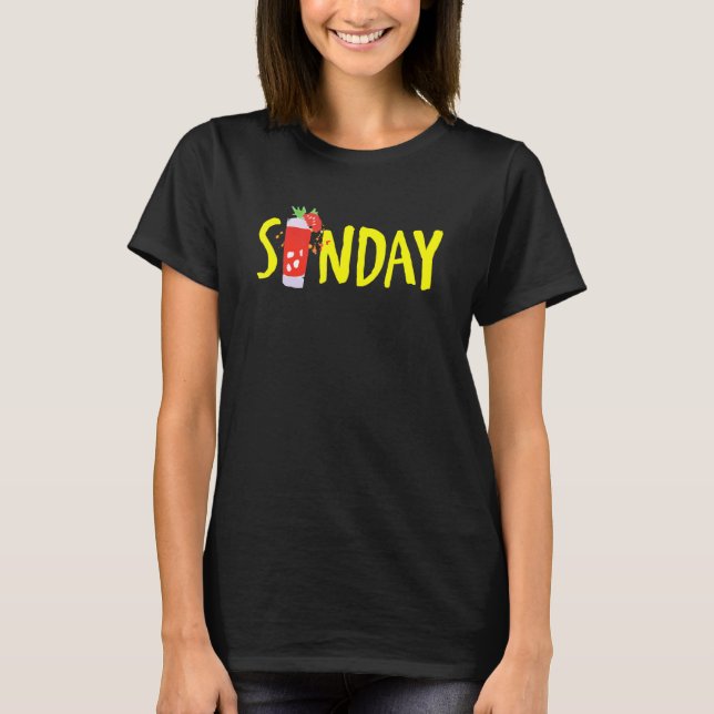 Söndag Brunch National Bloody Mary Day T Shirt (Framsida)
