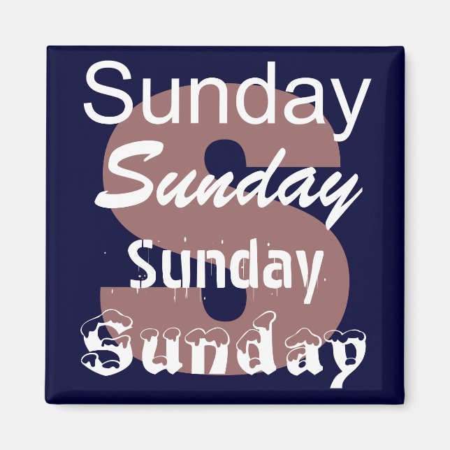 Söndag-dagen i veckans magnet (Framsidan)