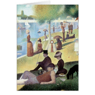 Söndag eftermiddag, ön La Grande Jatte av Seurat Hälsningskort