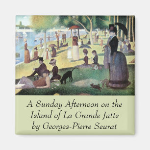 Söndag eftermiddag, ön La Grande Jatte av Seurat Magnet