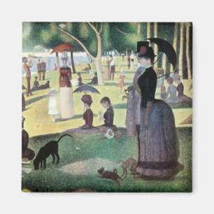 Söndag eftermiddag, ön La Grande Jatte av Seurat Magnet