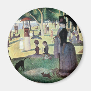 Söndag eftermiddag, ön La Grande Jatte av Seurat Magnet