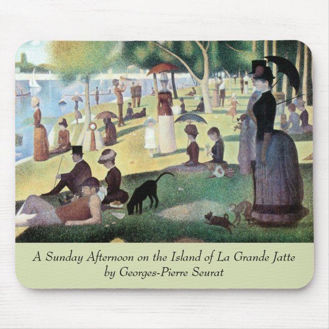 Söndag eftermiddag, ön La Grande Jatte av Seurat Musmatta (Framsidan)