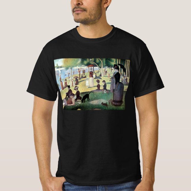 Söndag eftermiddag, ön La Grande Jatte av Seurat T-shirt (Framsida)