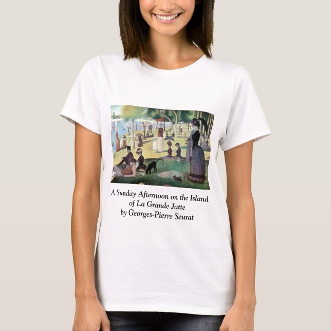 Söndag eftermiddag, ön La Grande Jatte av Seurat T-shirt (Framsida)