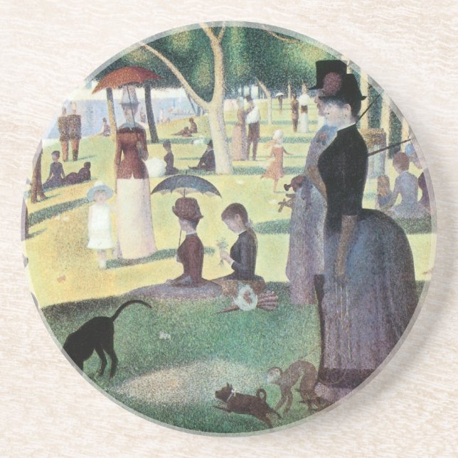 Söndag eftermiddag, ön La Grande Jatte av Seurat Underlägg (Framsidan)