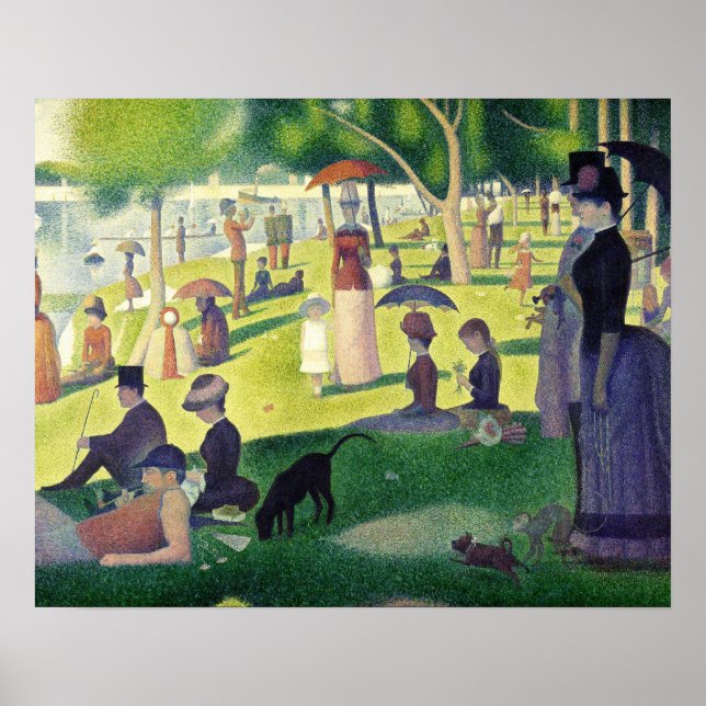 Söndag eftermiddag på La Grande av Georges Seurat Poster (Framsidan)