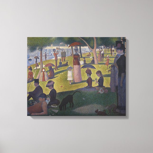 Söndag eftermiddag på ön La Grande Jatte Canvastryck (Framsida)