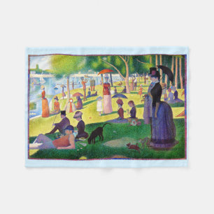 Söndag eftermiddag på ön La Grande Jatte Fleecefilt