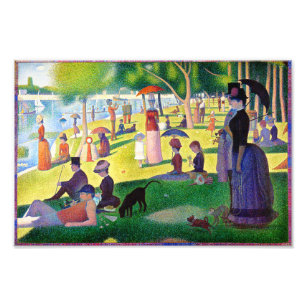 Söndag eftermiddag på ön La Grande Jatte Fototryck