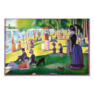 Söndag eftermiddag på ön La Grande Jatte Fototryck