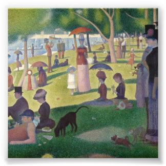 Söndag eftermiddag på ön La Grande Jatte Fototryck