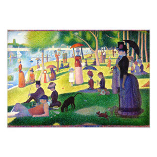 Söndag eftermiddag på ön La Grande Jatte Fototryck