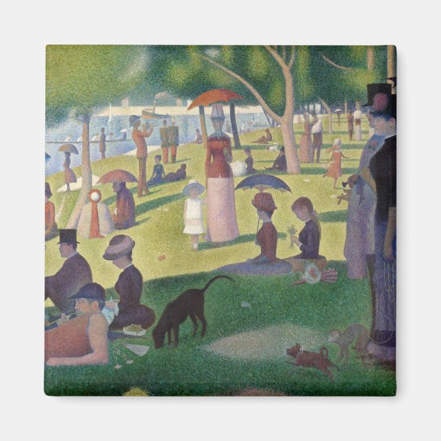 Söndag eftermiddag på ön La Grande Jatte Magnet (Framsidan)