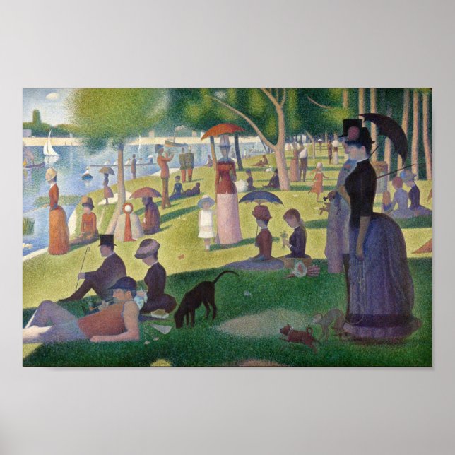 Söndag eftermiddag på ön La Grande Jatte Poster (Framsidan)