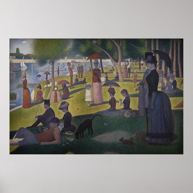 Söndag eftermiddag på ön La Grande Jatte Poster (Framsidan)