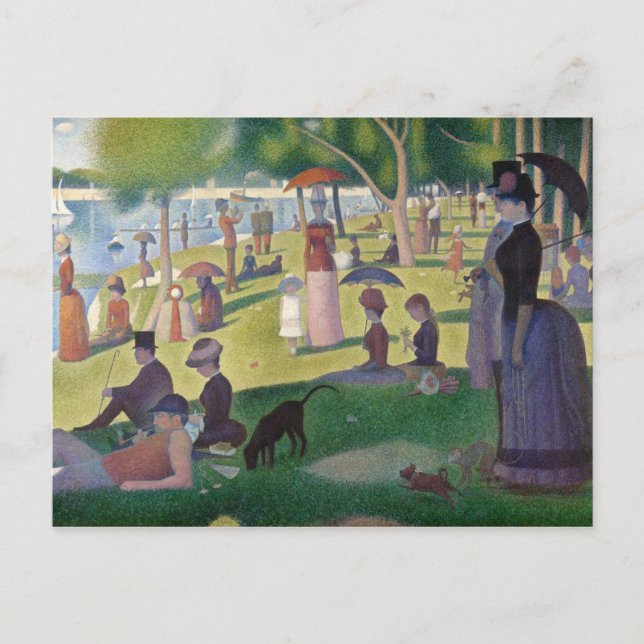 Söndag eftermiddag på ön La Grande Jatte Vykort (Framsida)