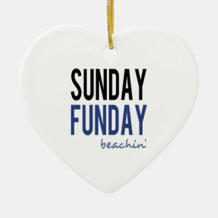 Söndag Funday Beachin' Julgransprydnad Keramik