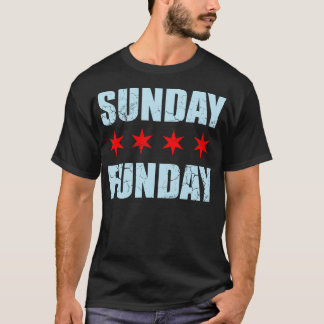 Söndag Funday Chicago Flagga T Shirt